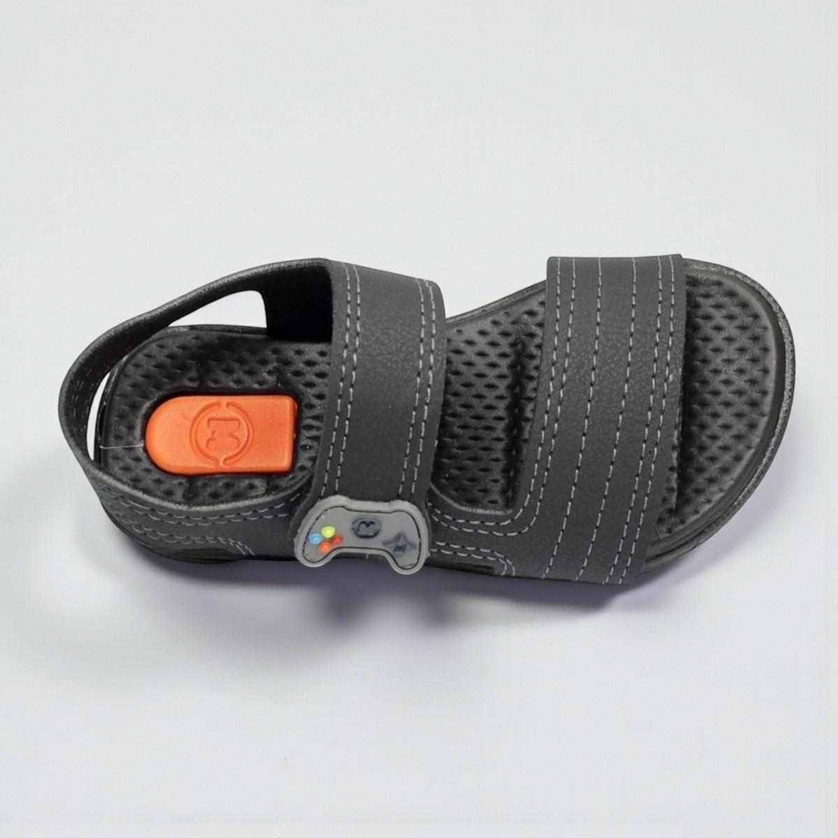 Sandália Infantil Molekinho Menino Game Preto Preto 3