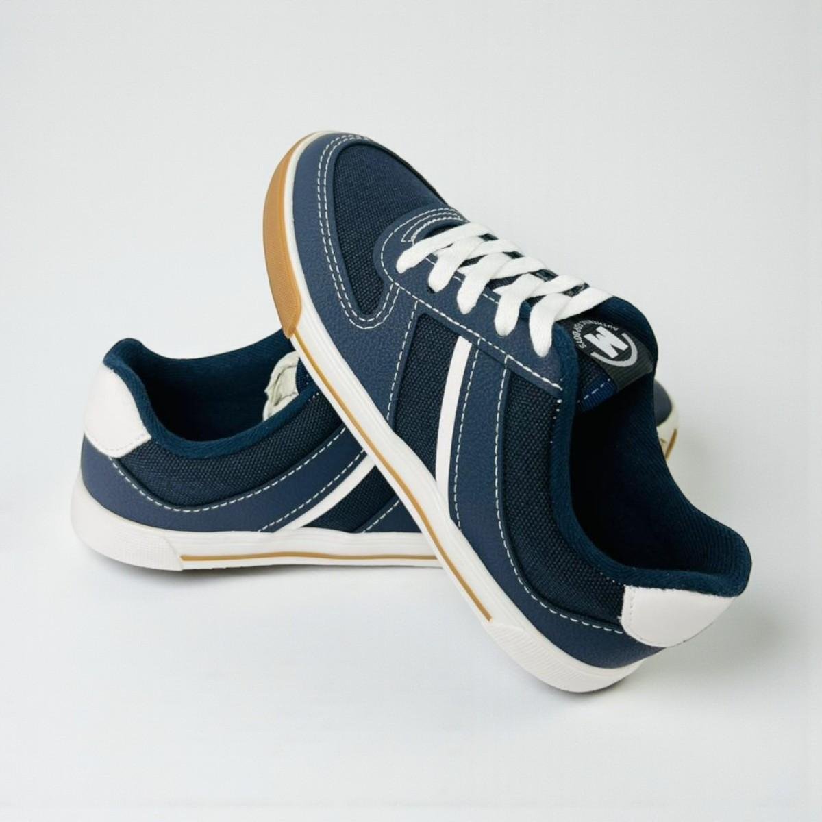 Tenis Infantil Molekinho Meninos Marinho Branco Casual Azul Marinho/Branco 3