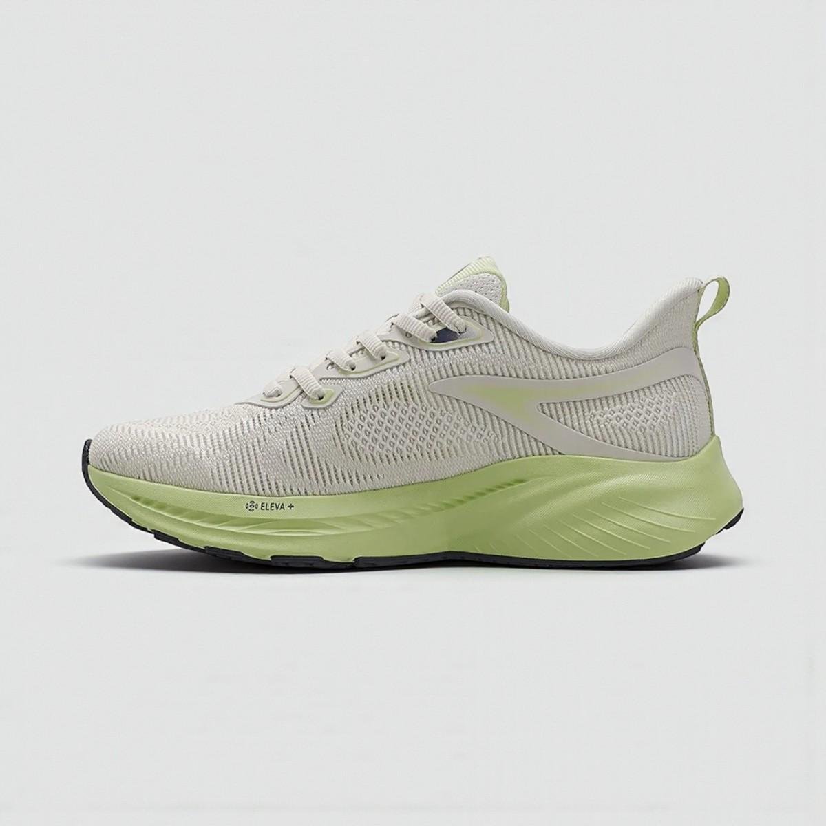 Tenis Olympikus Swift 5 Corrida Mulher Caminhada Bege/Verde 3