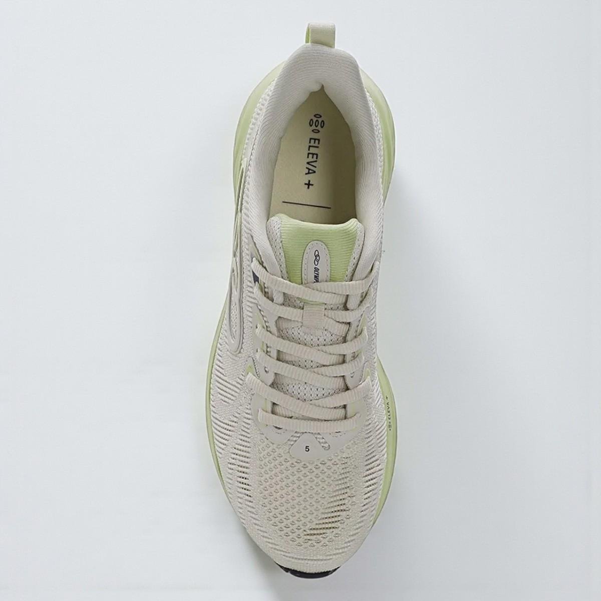 Tenis Olympikus Swift 5 Corrida Mulher Caminhada Bege/Verde 4