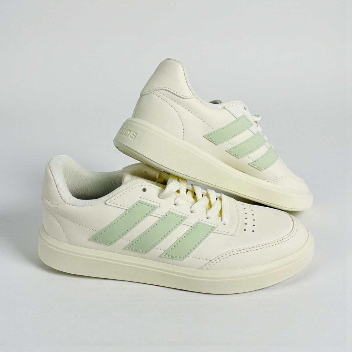 Tênis Adidas Courtblock Feminino - Branco Bege/Verde 4