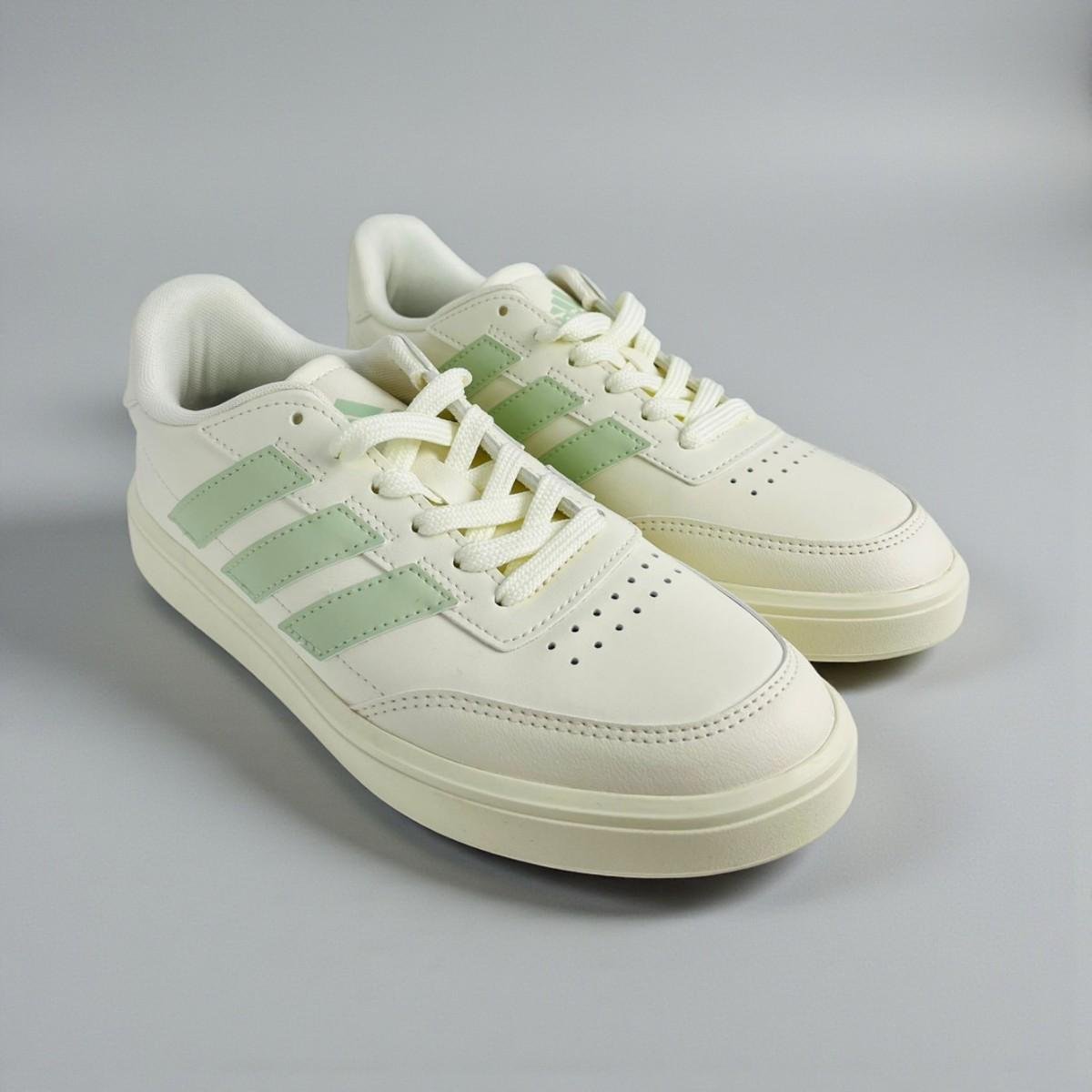 Tênis Adidas Courtblock Feminino - Branco Bege/Verde 5