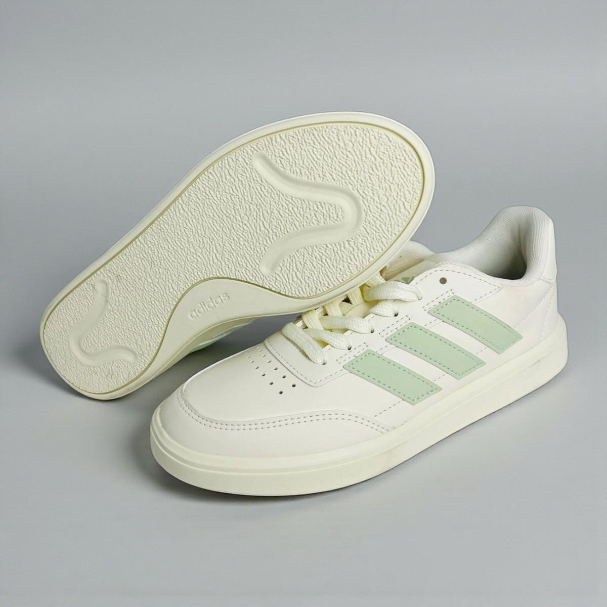 Tênis Adidas Courtblock Feminino - Branco Bege/Verde 6