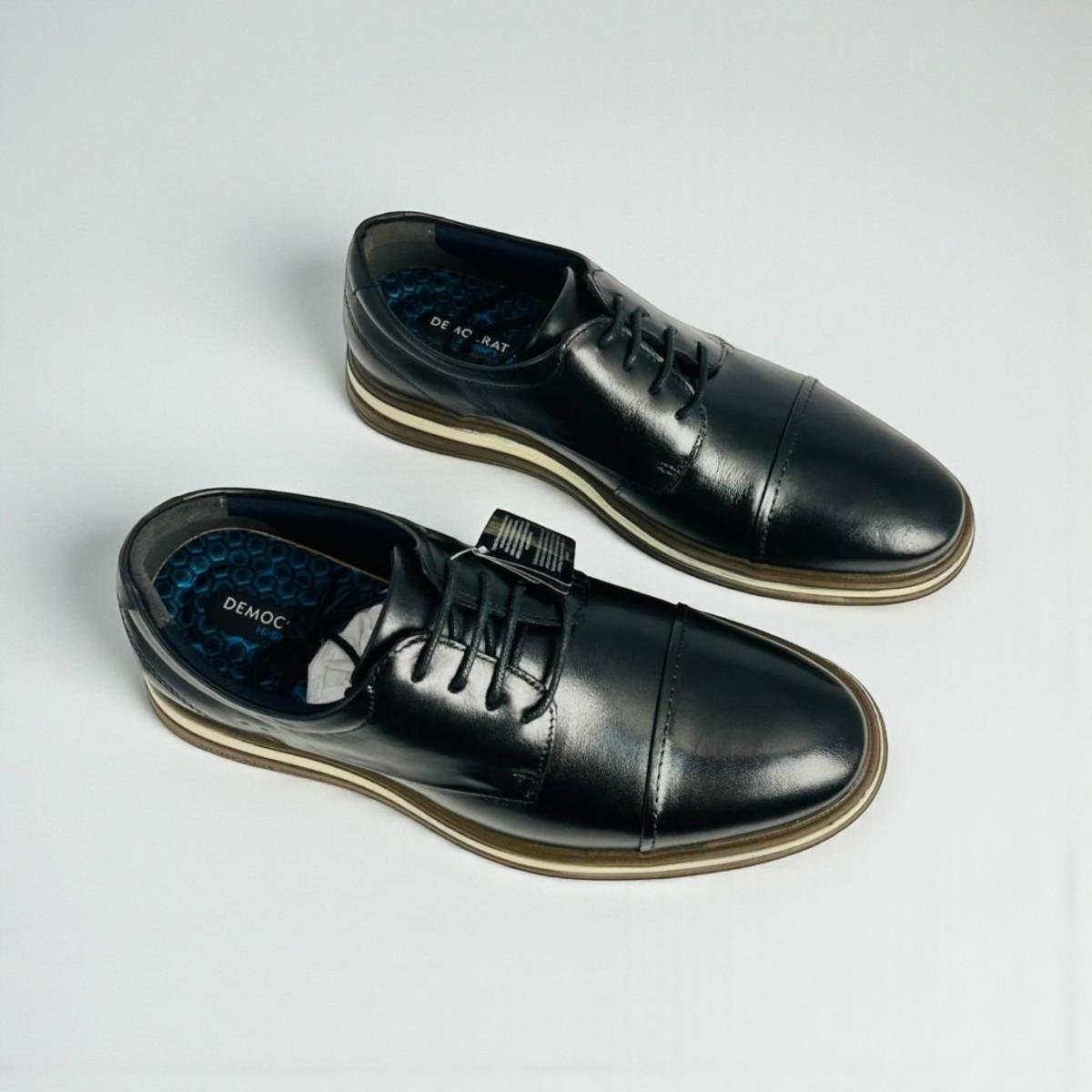 Sapato Social Democrata Dune Hi-Soft Masculino Preto Preto 2