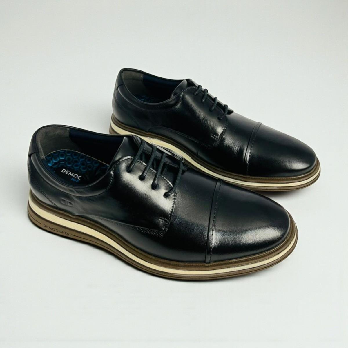 Sapato Social Democrata Dune Hi-Soft Masculino Preto Preto 4