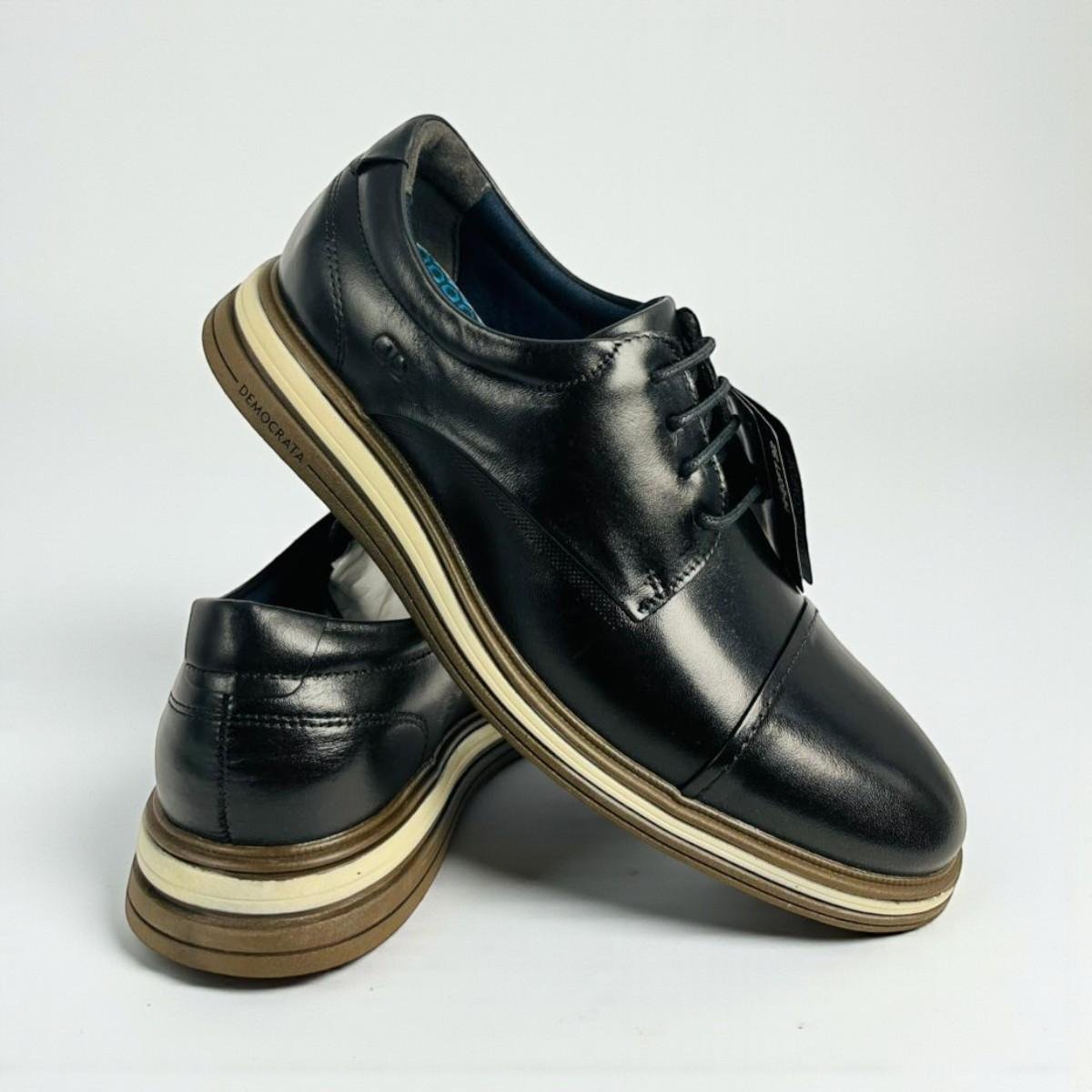 Sapato Social Democrata Dune Hi-Soft Masculino Preto Preto 5