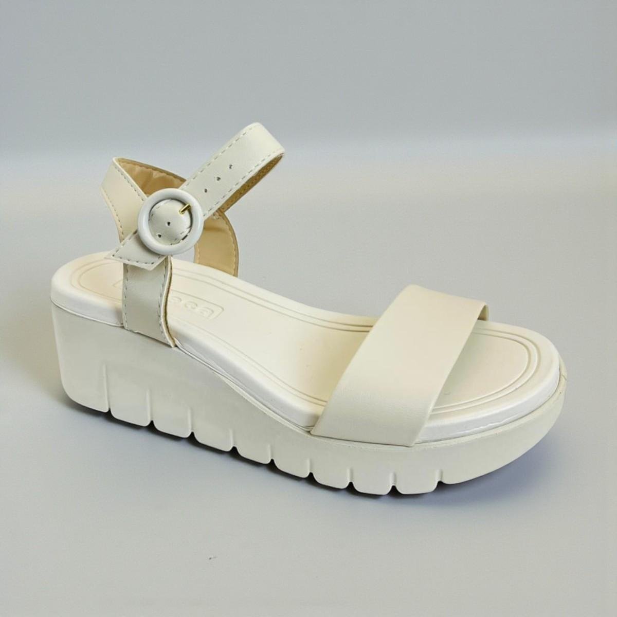 Sandalia Feminina Moleca Anabela Napa Branco 6
