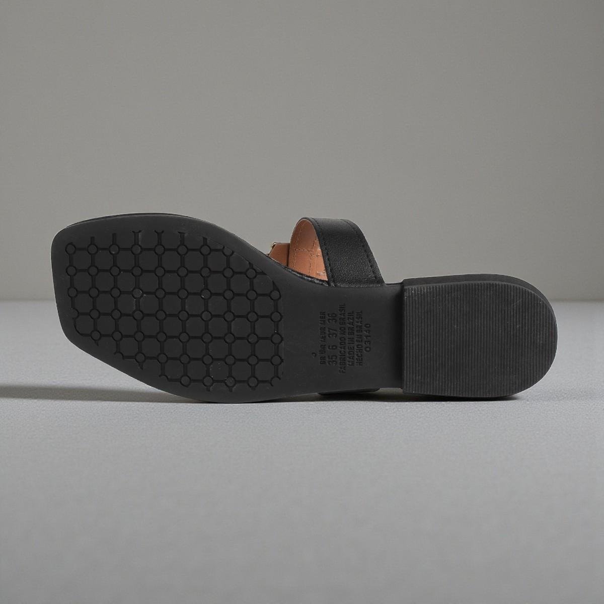 Tamanco Mississipi Rives com Detalhe Dourado Preto 4