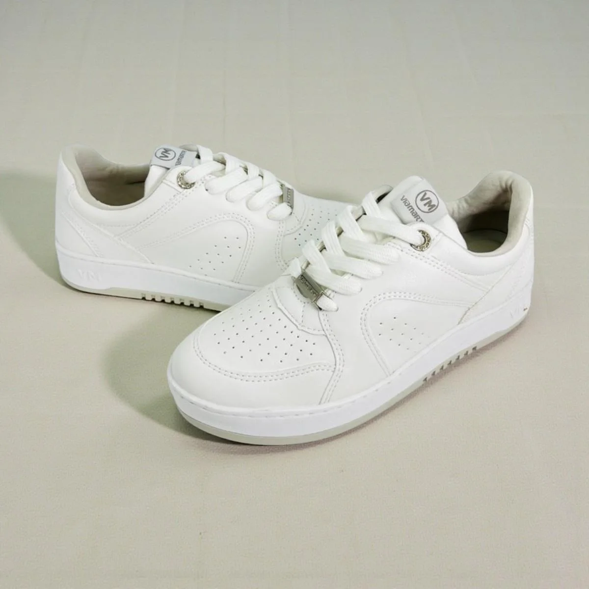 Tênis via marte napa casual simples moderno - branco Branco 2
