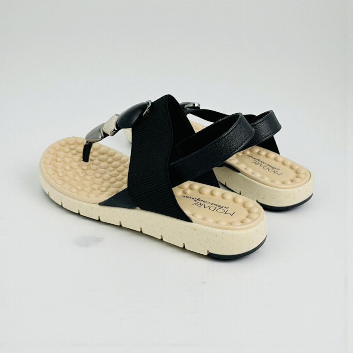 Sandália Feminina Ortopedica Elastico Modare Preto 6