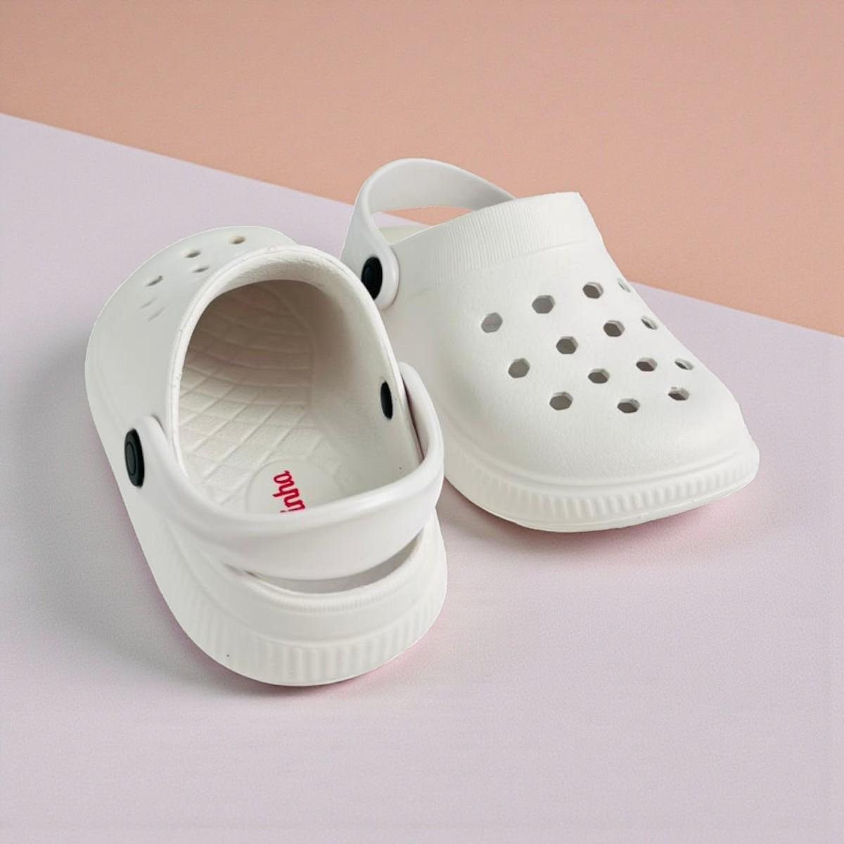 Sandália Babuch Molekinha Infantil EVA Conforto Branco 4