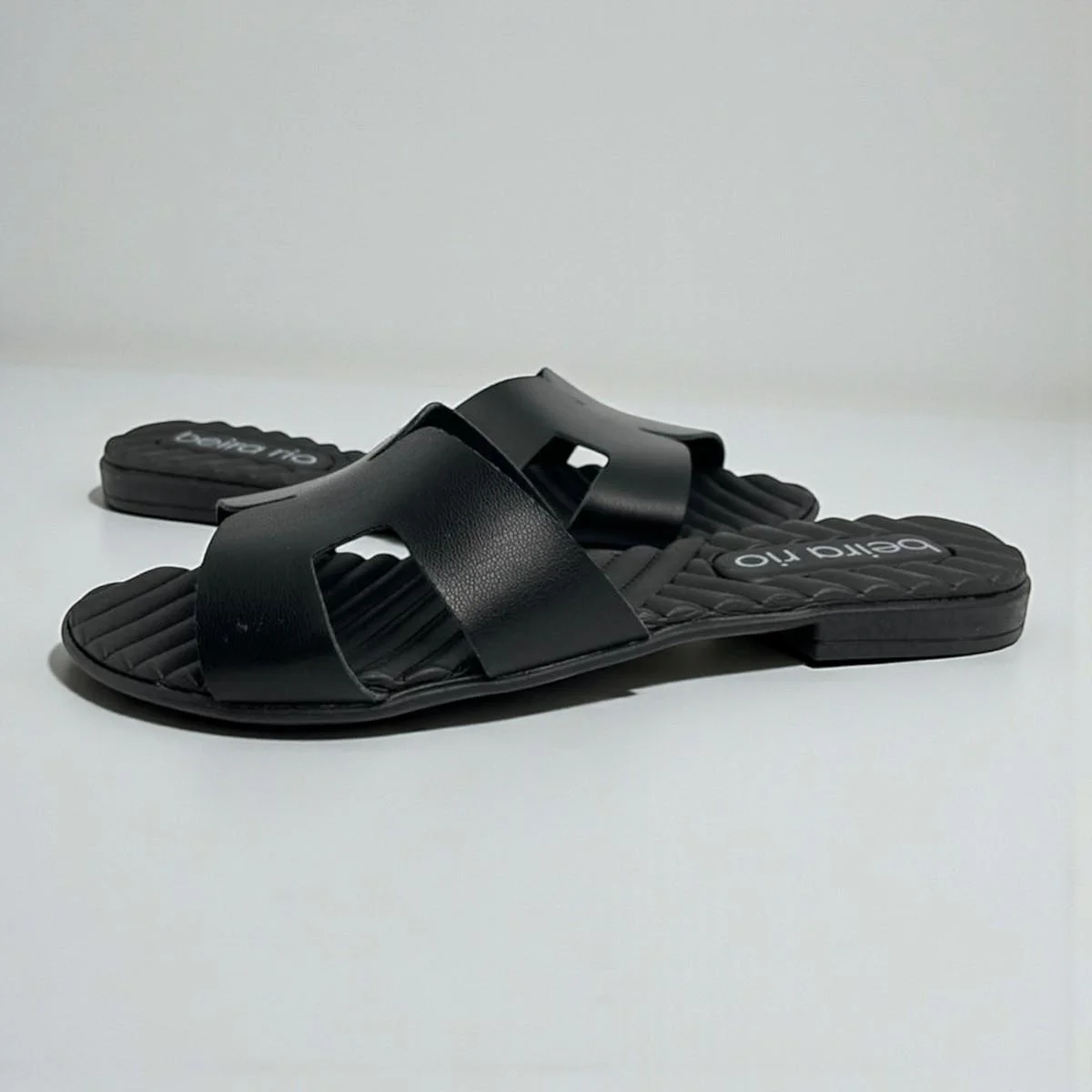 Tamanco Feminino Rasteira Beira Rio Casual Napa Preto 3