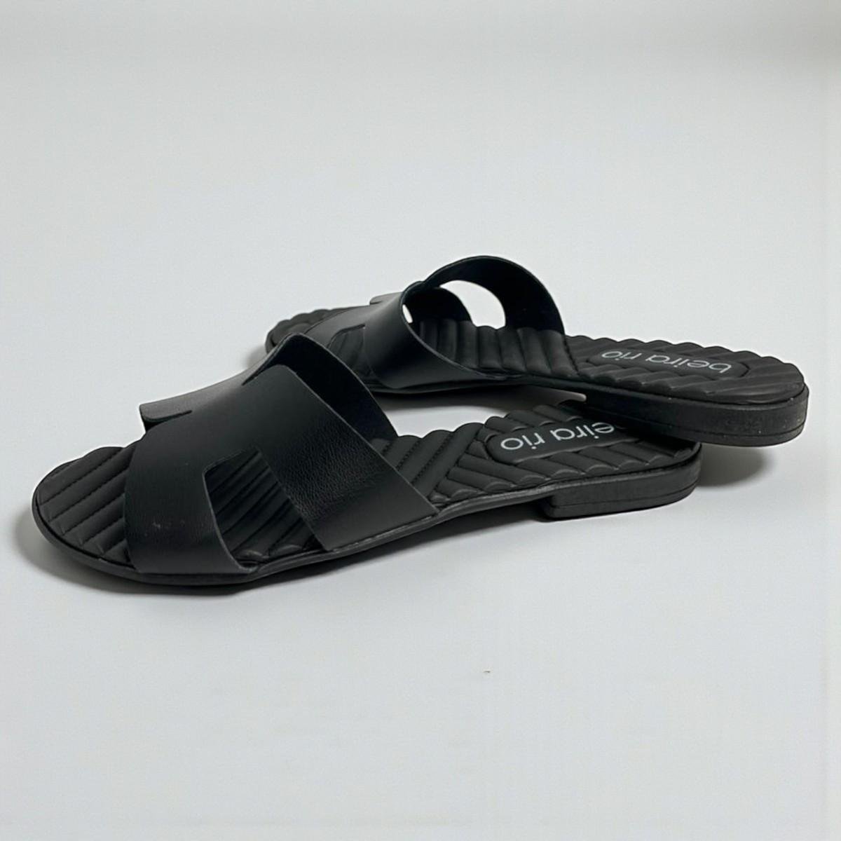 Tamanco Feminino Rasteira Beira Rio Casual Napa Preto 6