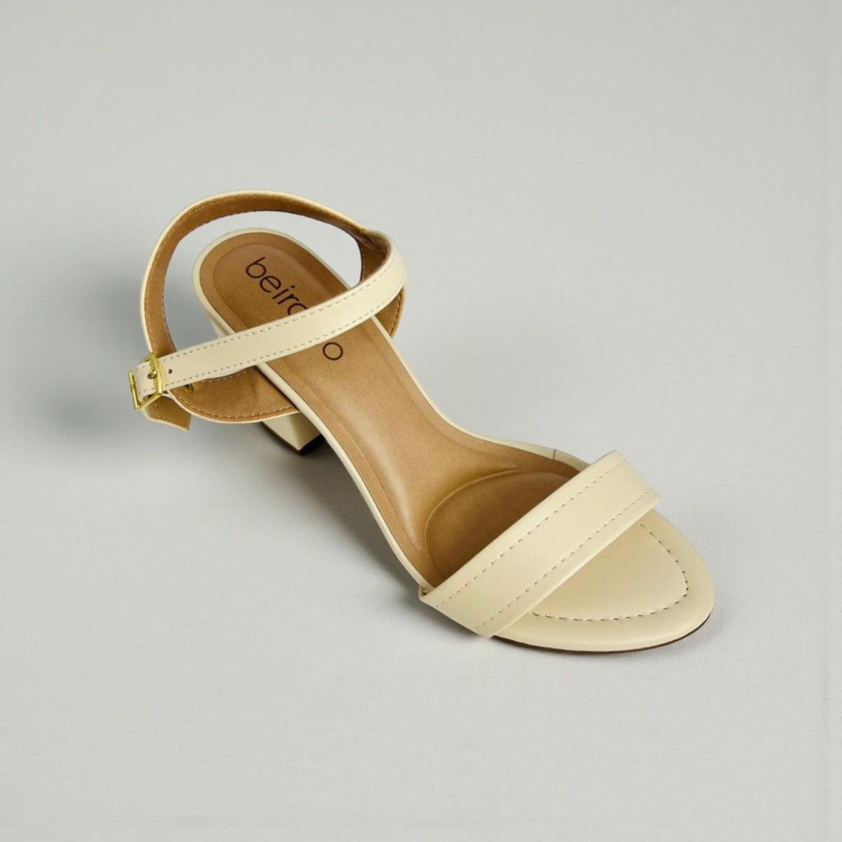 Sandália Beira Rio Feminina Casual Chic Creme 3