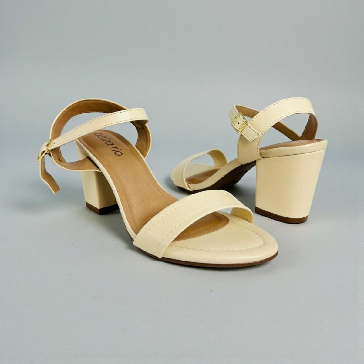 Sandália Beira Rio Feminina Casual Chic Creme 4
