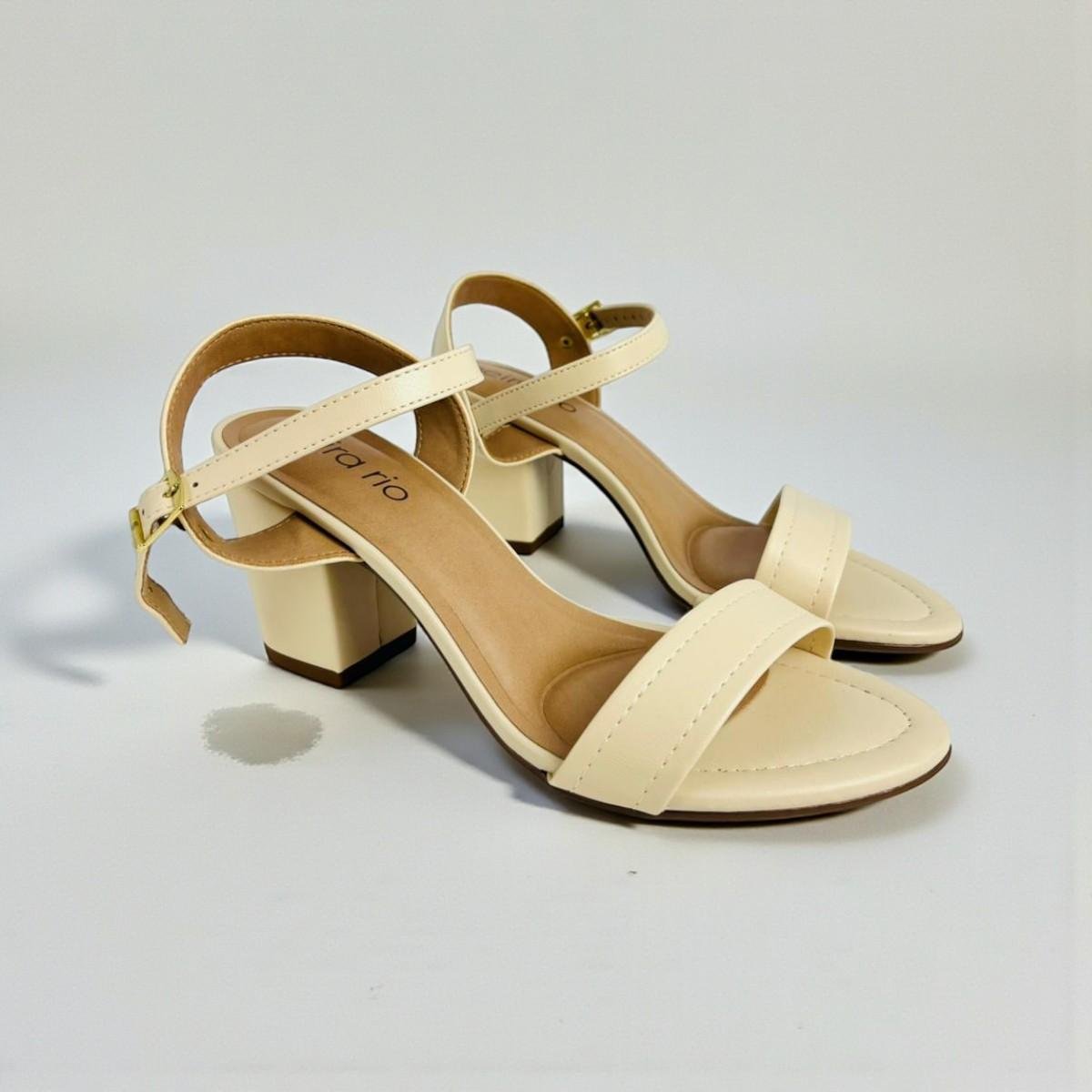 Sandália Beira Rio Feminina Casual Chic Creme 6