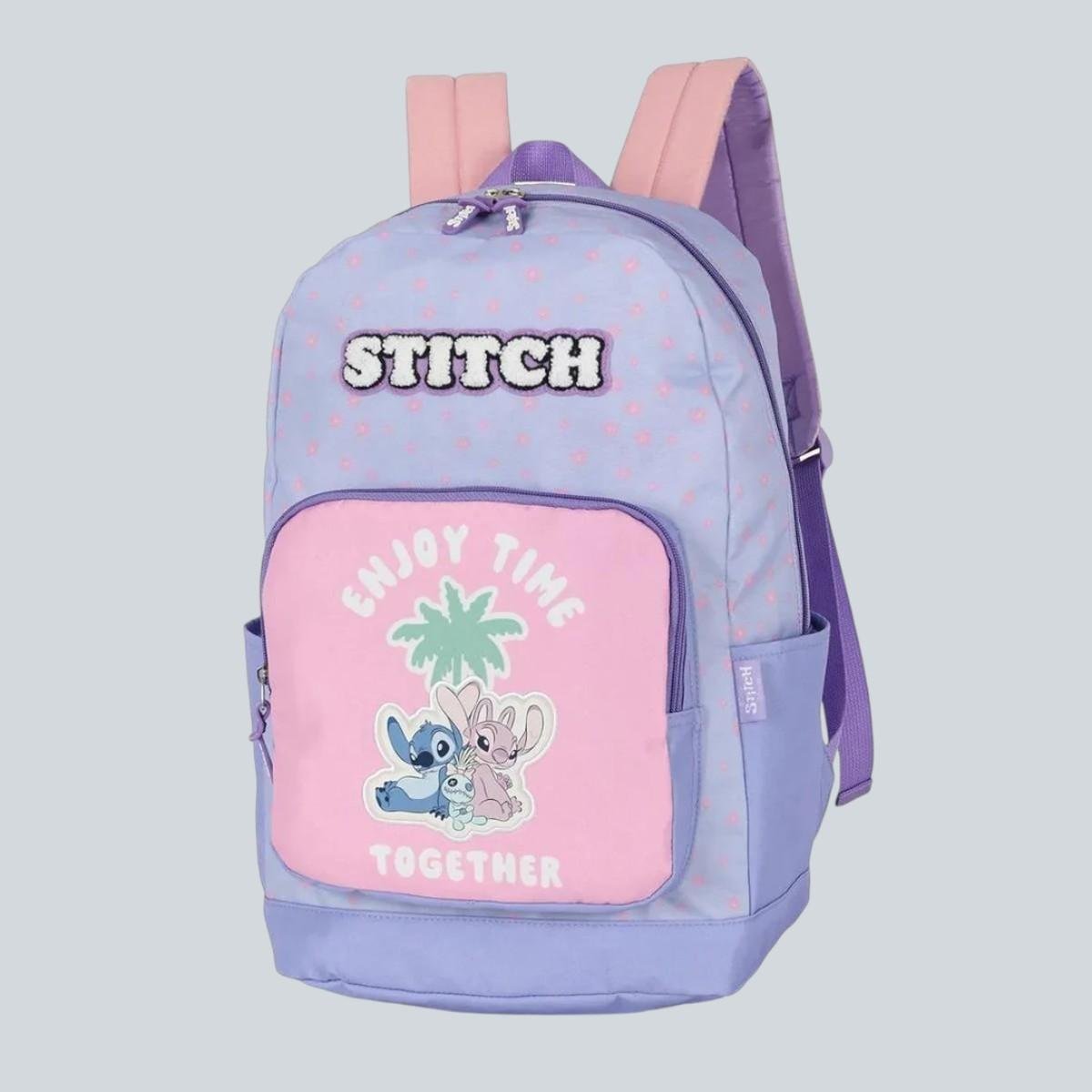 Mochila Luxcel Stitch Menina Escolar Roxo Roxo 3