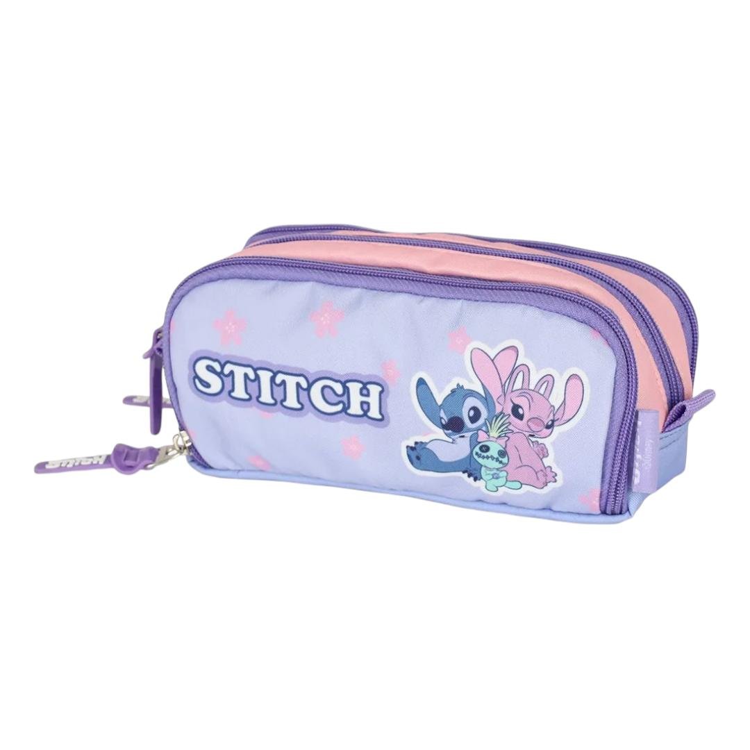Estojo Stitch Luxcel Estiloso Grande Roxo 2