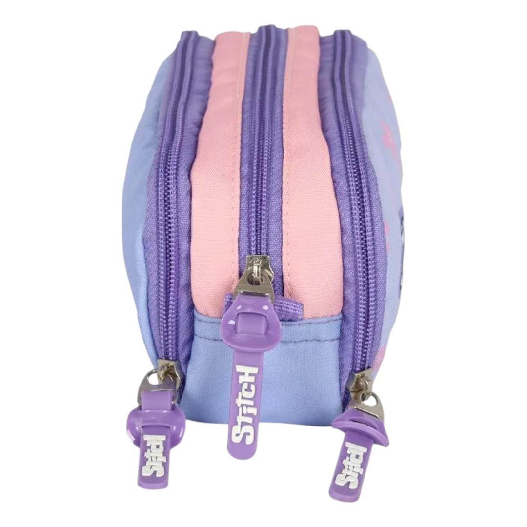 Estojo Stitch Luxcel Estiloso Grande Roxo 3