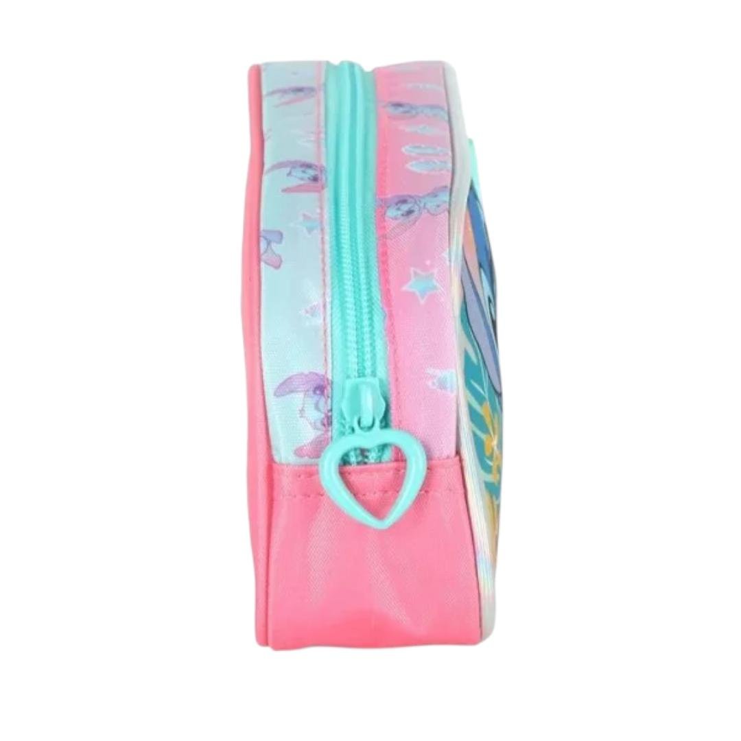 Estojo Stitch Luxcel Estiloso Infantil Feminino Rosa 4