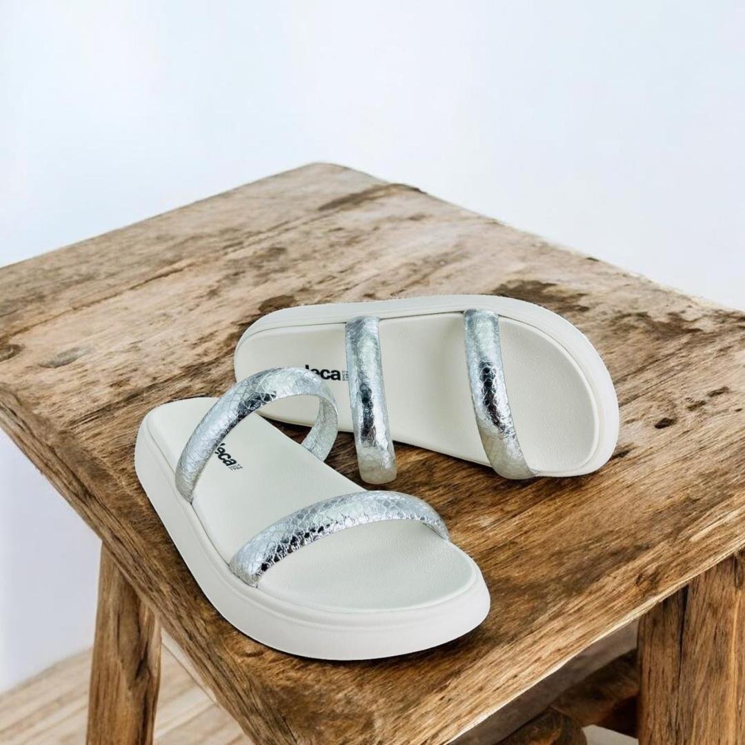 Tamanco Feminino Moleca Napa Ravenna Prata 2