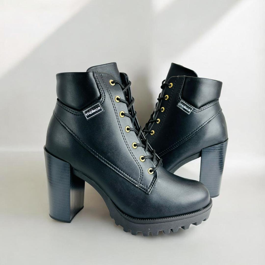 Bota Couro Feminina Moleca Napa Floather Preto 3