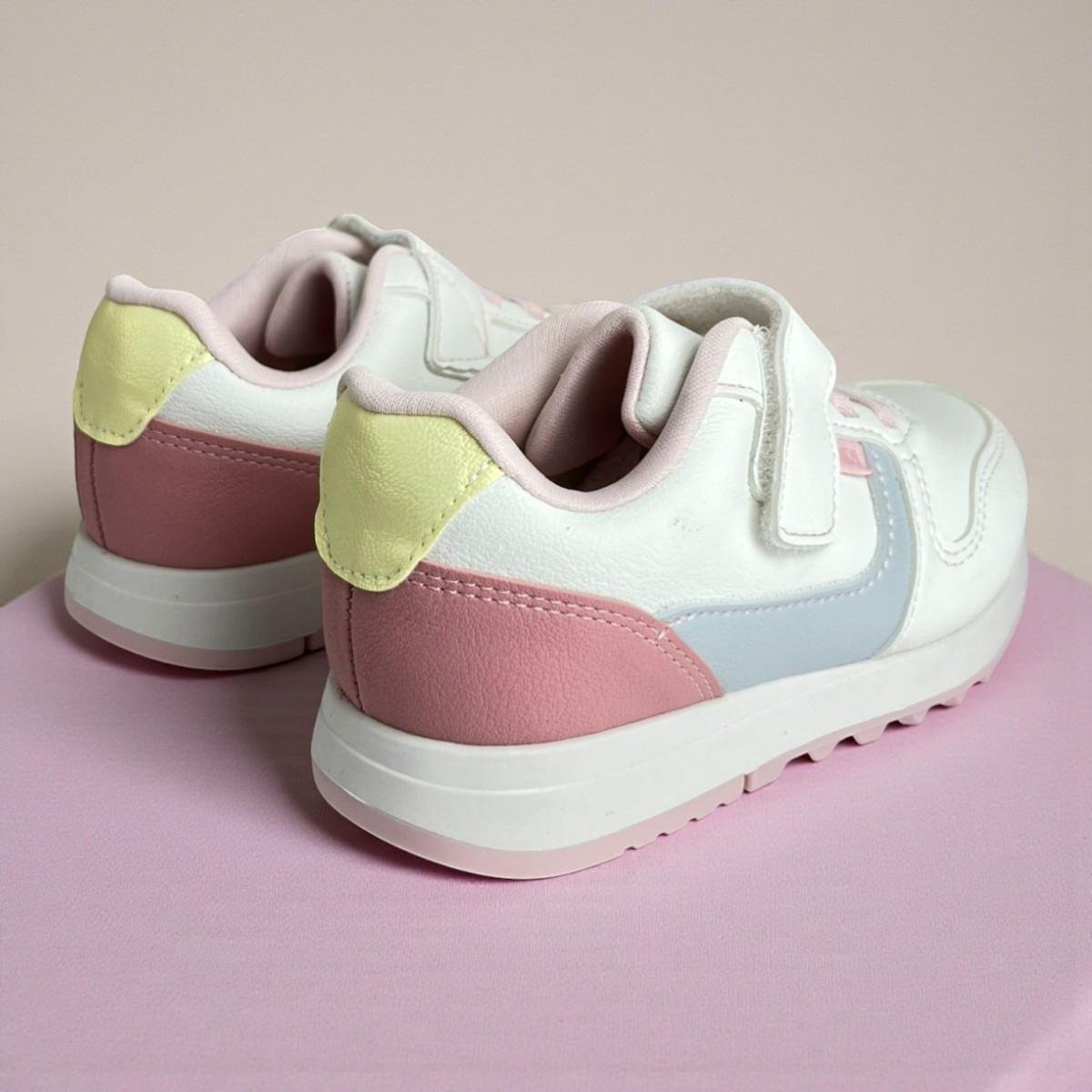 Tenis Infantil Meninas Klin Walk Mini Com Fecho Branco 6