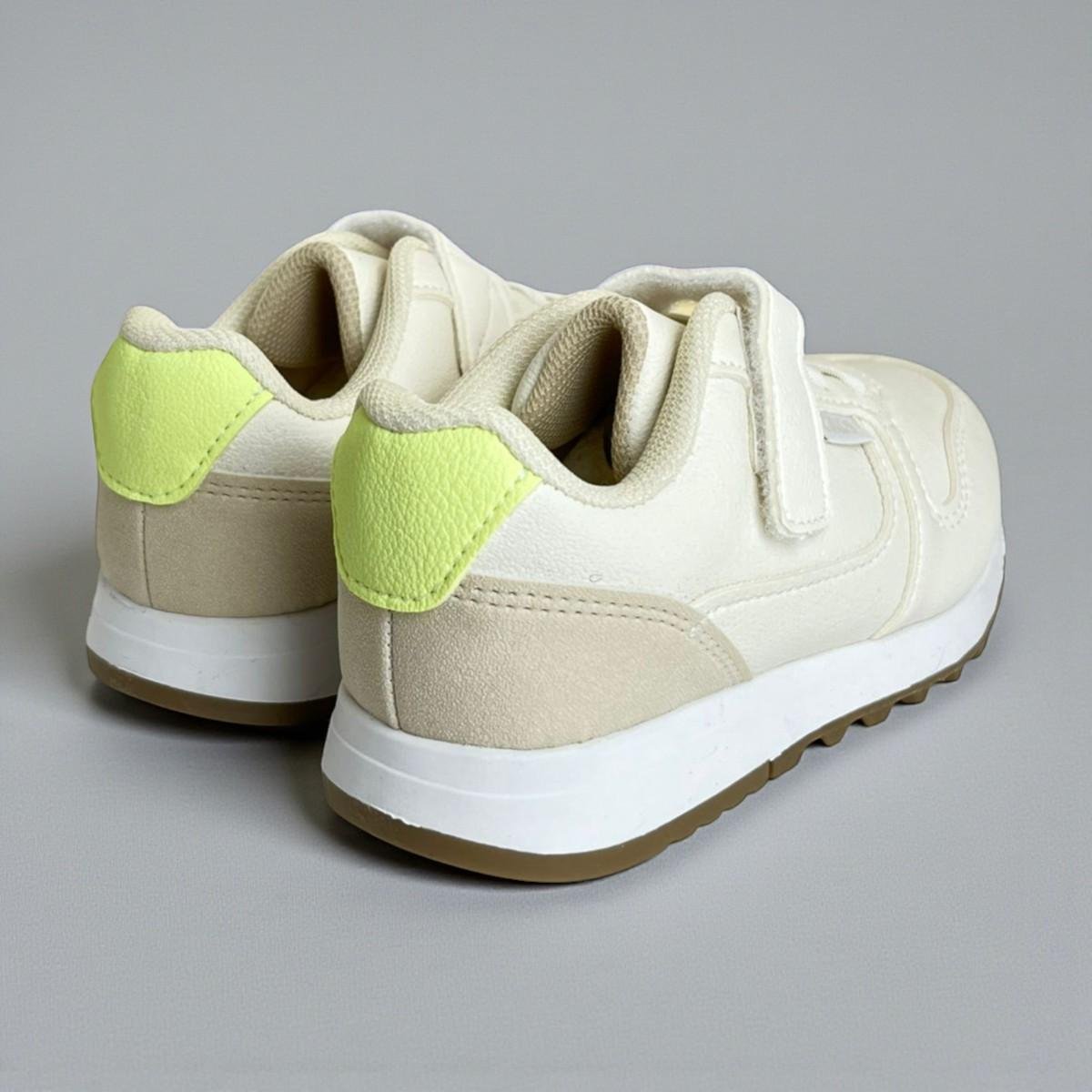 Tenis Infantil Meninas Klin Walk Mini Com Fecho Bege 3