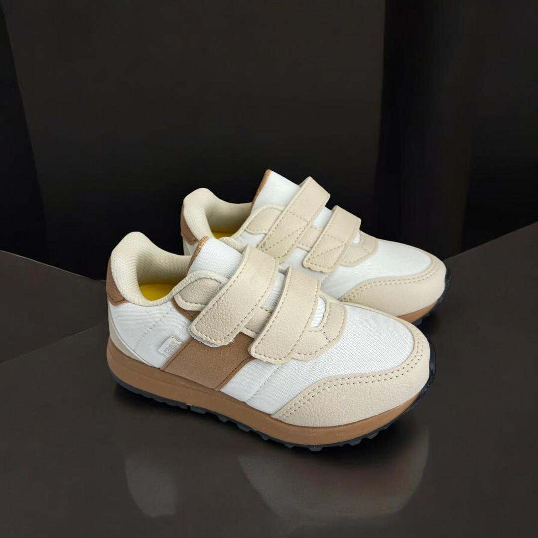 Tenis Klin Walk Mini Menino Branco/Marrom 3