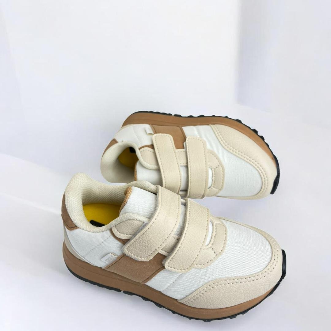 Tenis Klin Walk Mini Menino Branco/Marrom 5