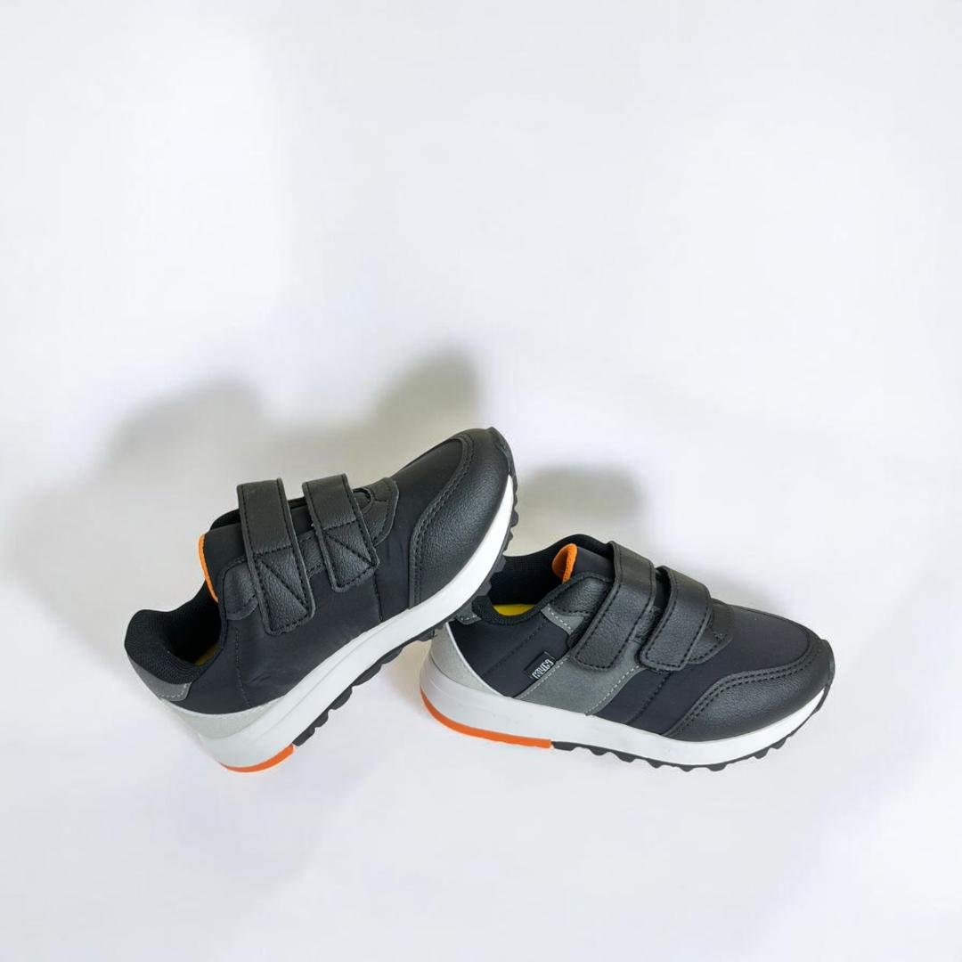 Tenis Klin Walk Mini Menino Preto/Cinza 2
