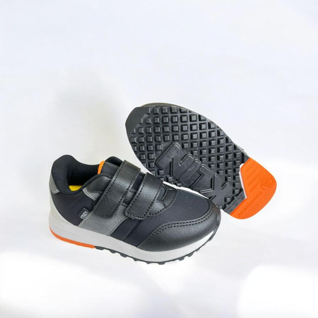 Tenis Klin Walk Mini Menino Preto/Cinza 5