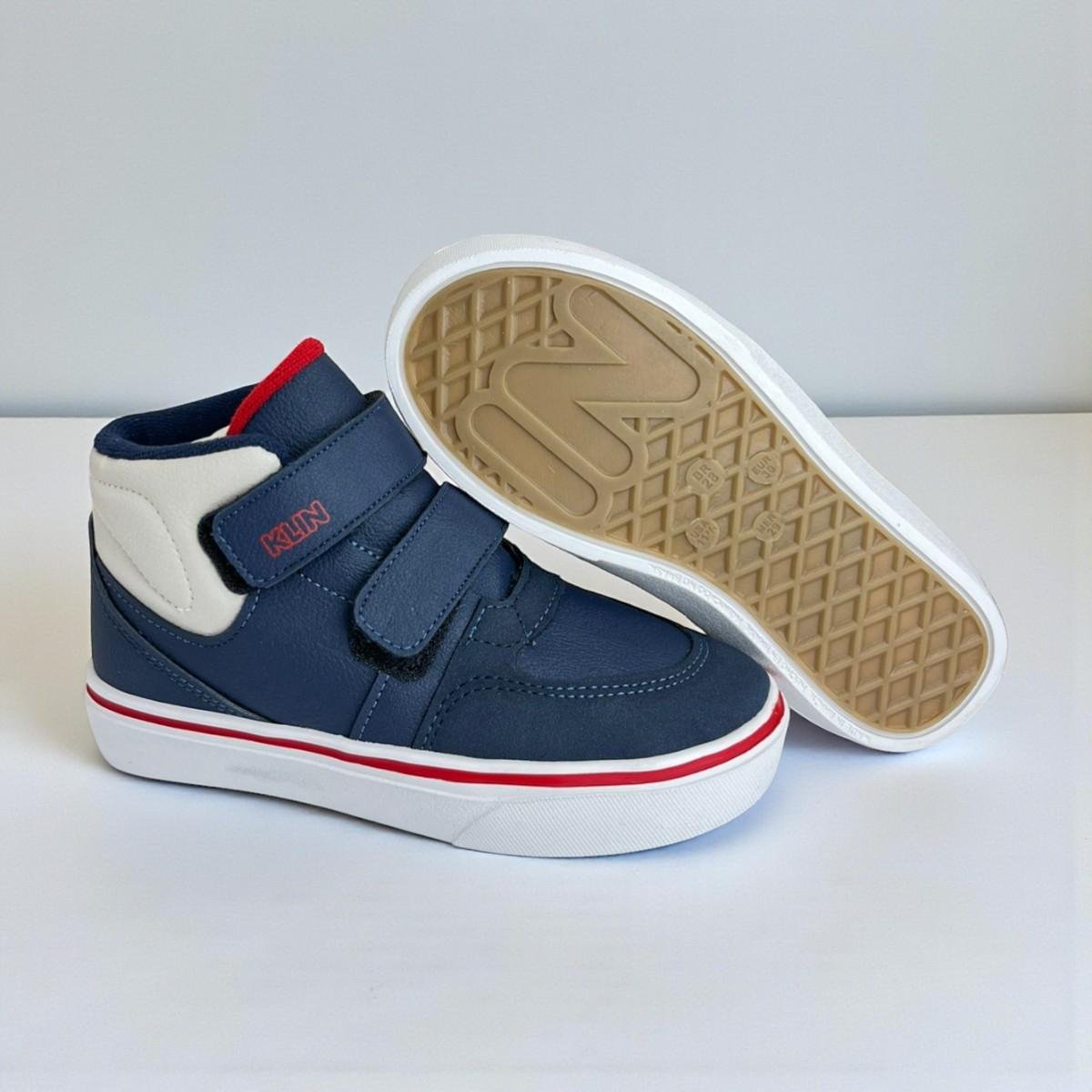 Tênis Infantil Meninos Klin Freestyle Mini Preto Azul Marinho 5