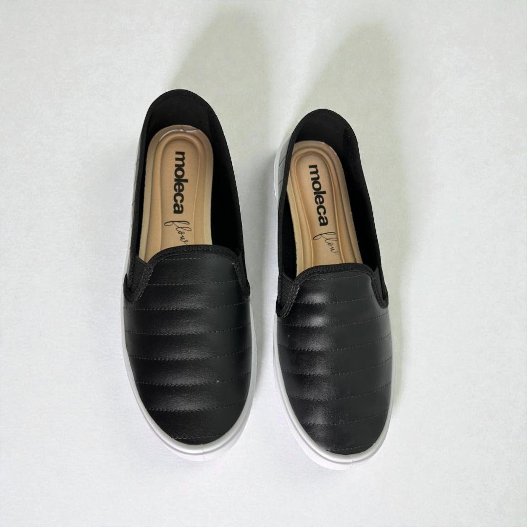 Sapatilha Moleca Feminino Calce Facil Preto 5