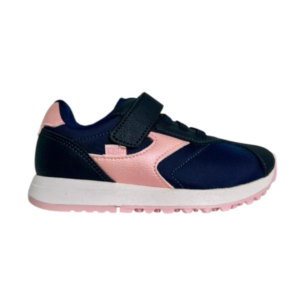 Tênis Klin Walk Mini Meninas Marinho Rosa 216134000