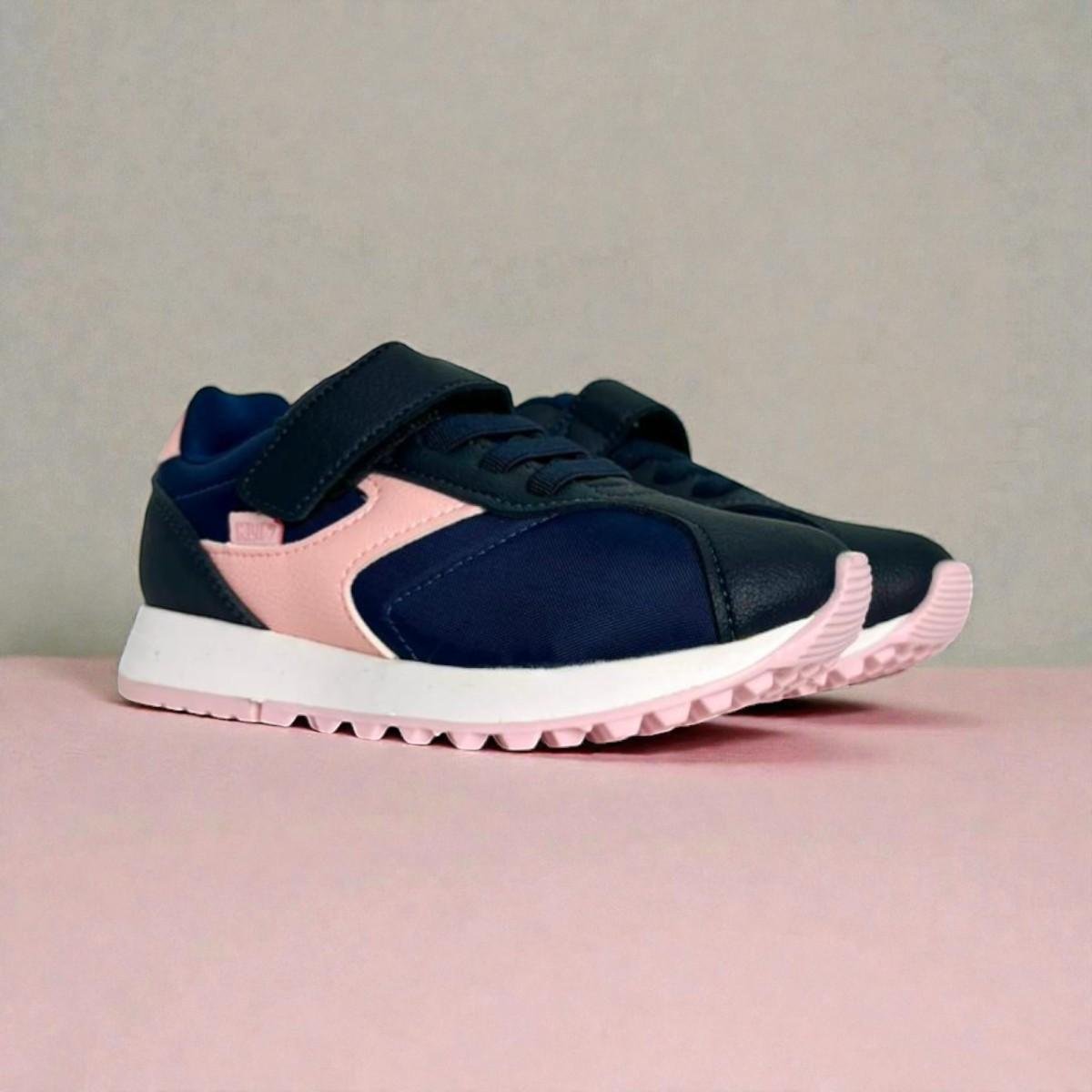 Tênis Klin Walk Mini Meninas Marinho Rosa 216134000 Azul Marinho/Rosa 3