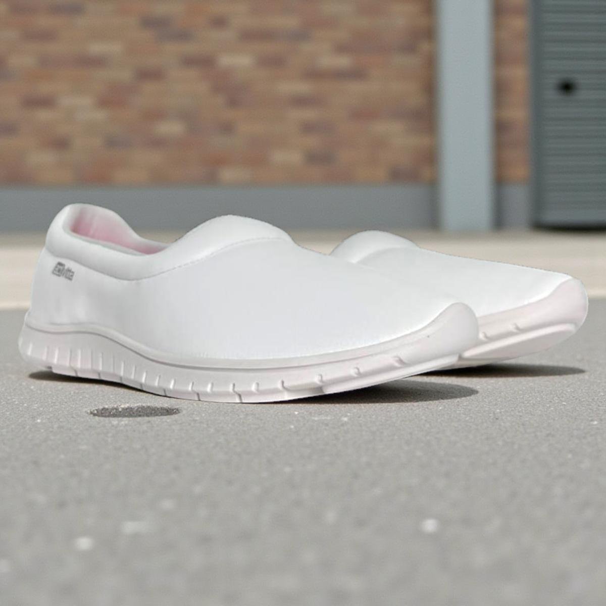 Tênis Feminino Actvitta Slip On Com elasticidade Branco 2