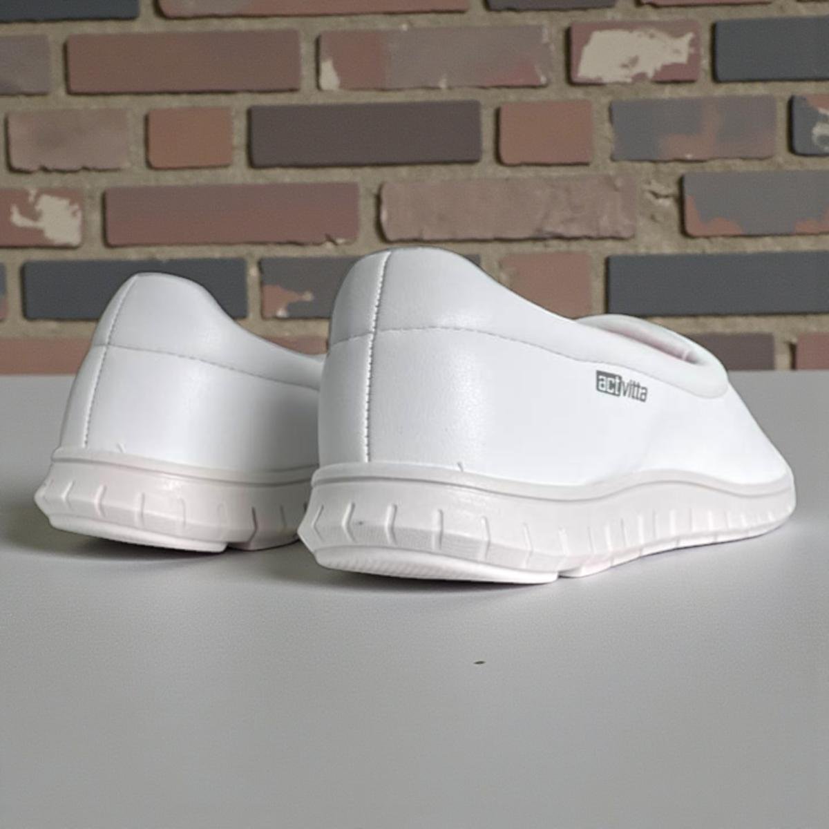 Tênis Feminino Actvitta Slip On Com elasticidade Branco 3