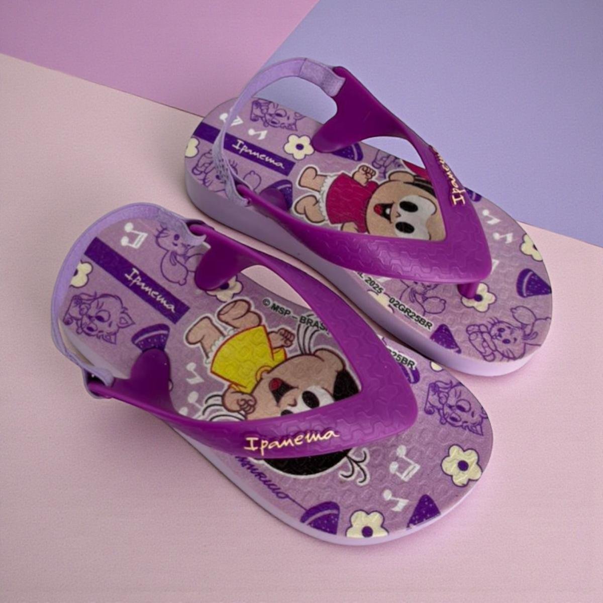 Chinelo Infantil Ipanema Turma Da Monica Meninas Lilás 5