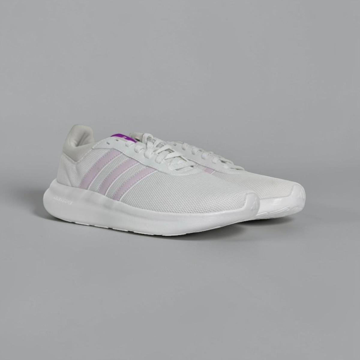 Tênis Adidas Lite Racer 4.0 Feminino Branco e Rosa Cloudfoam Branco 2