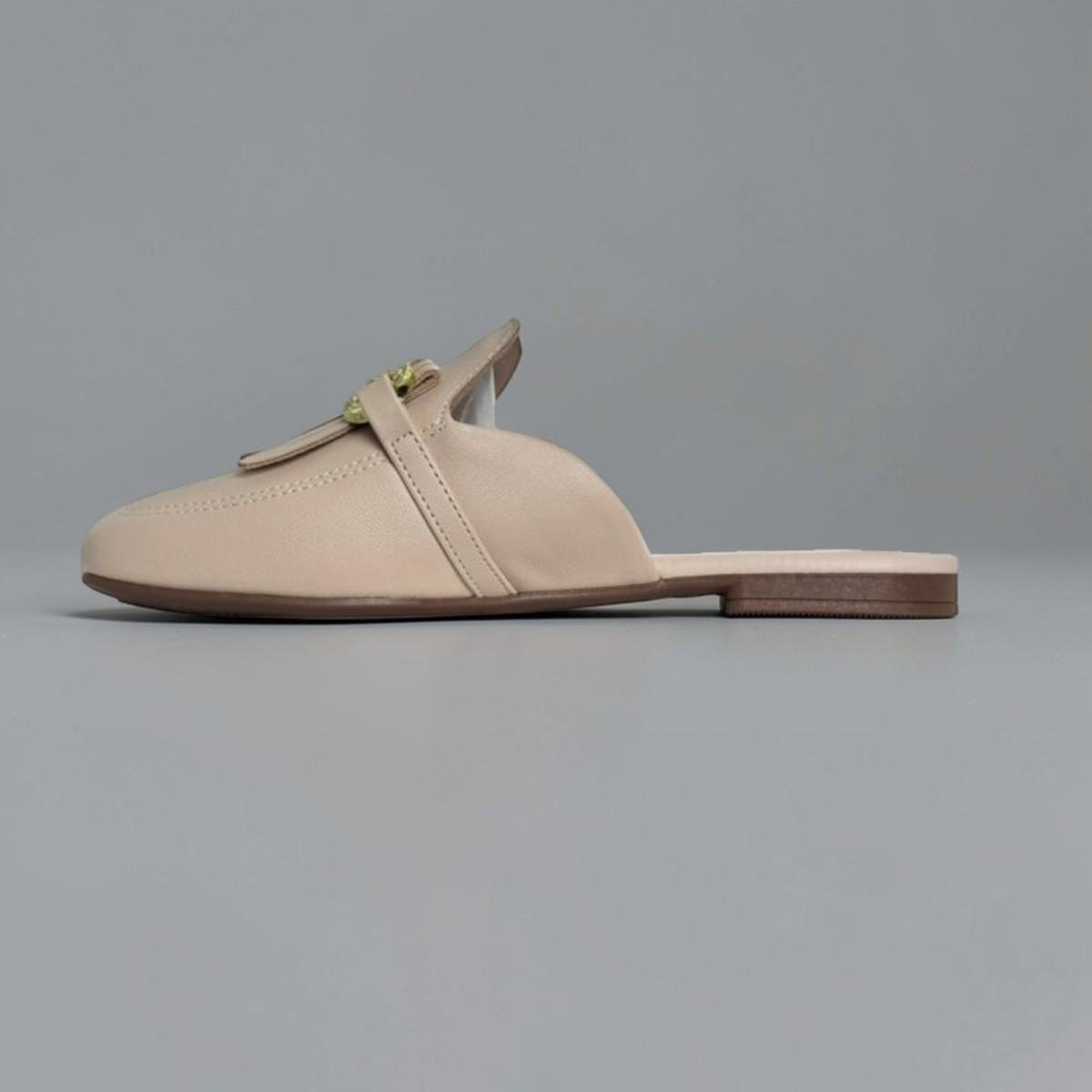 Mule Beira Rio Napa Turim Creme Atemporal Bege 2