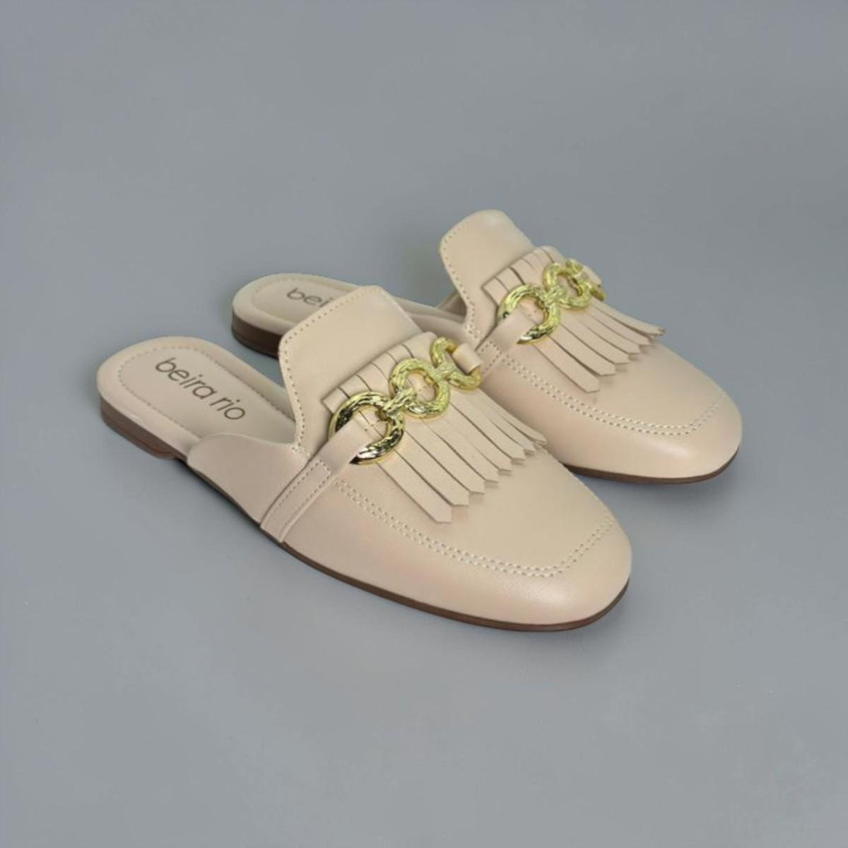 Mule Beira Rio Napa Turim Creme Atemporal Bege 4