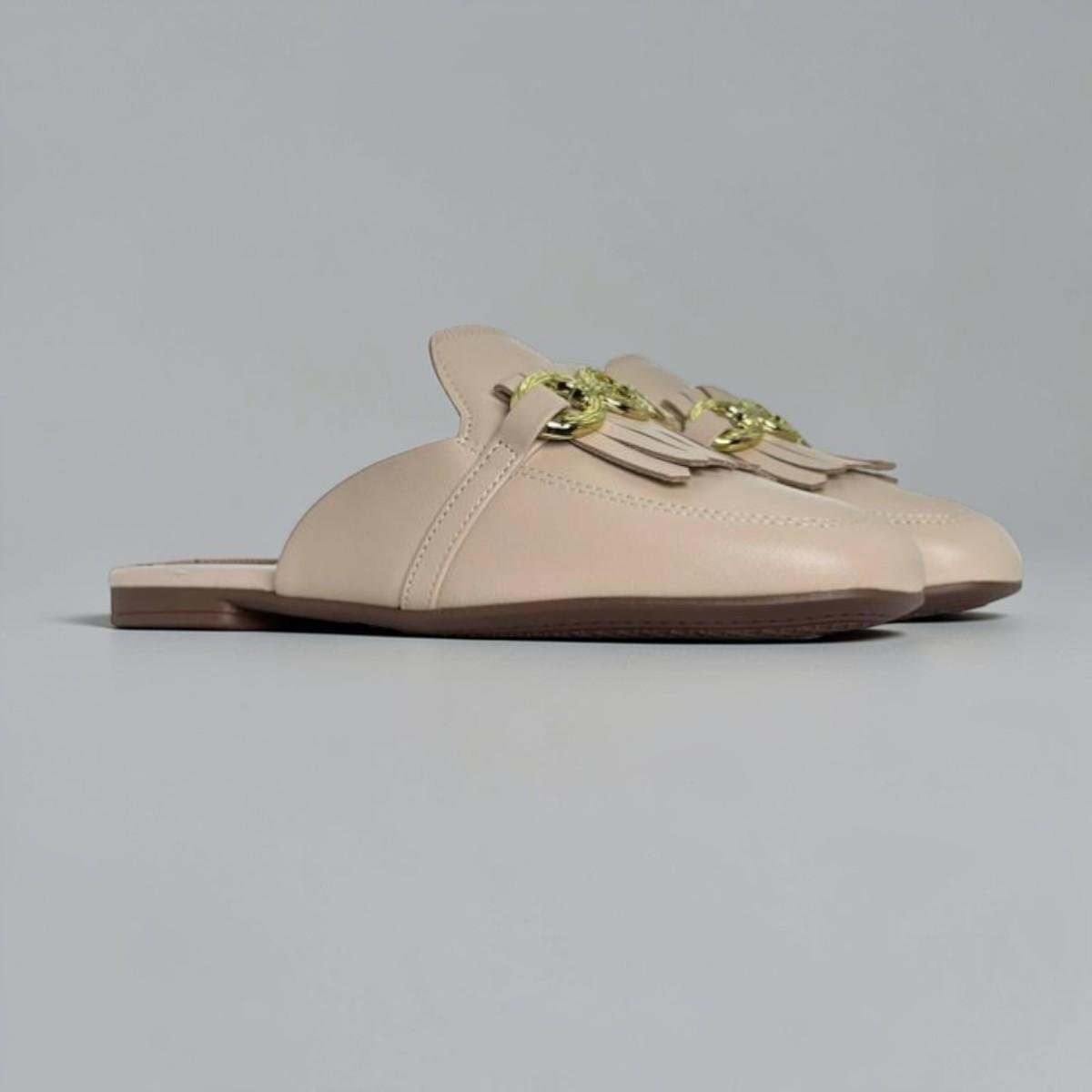 Mule Beira Rio Napa Turim Creme Atemporal Bege 6