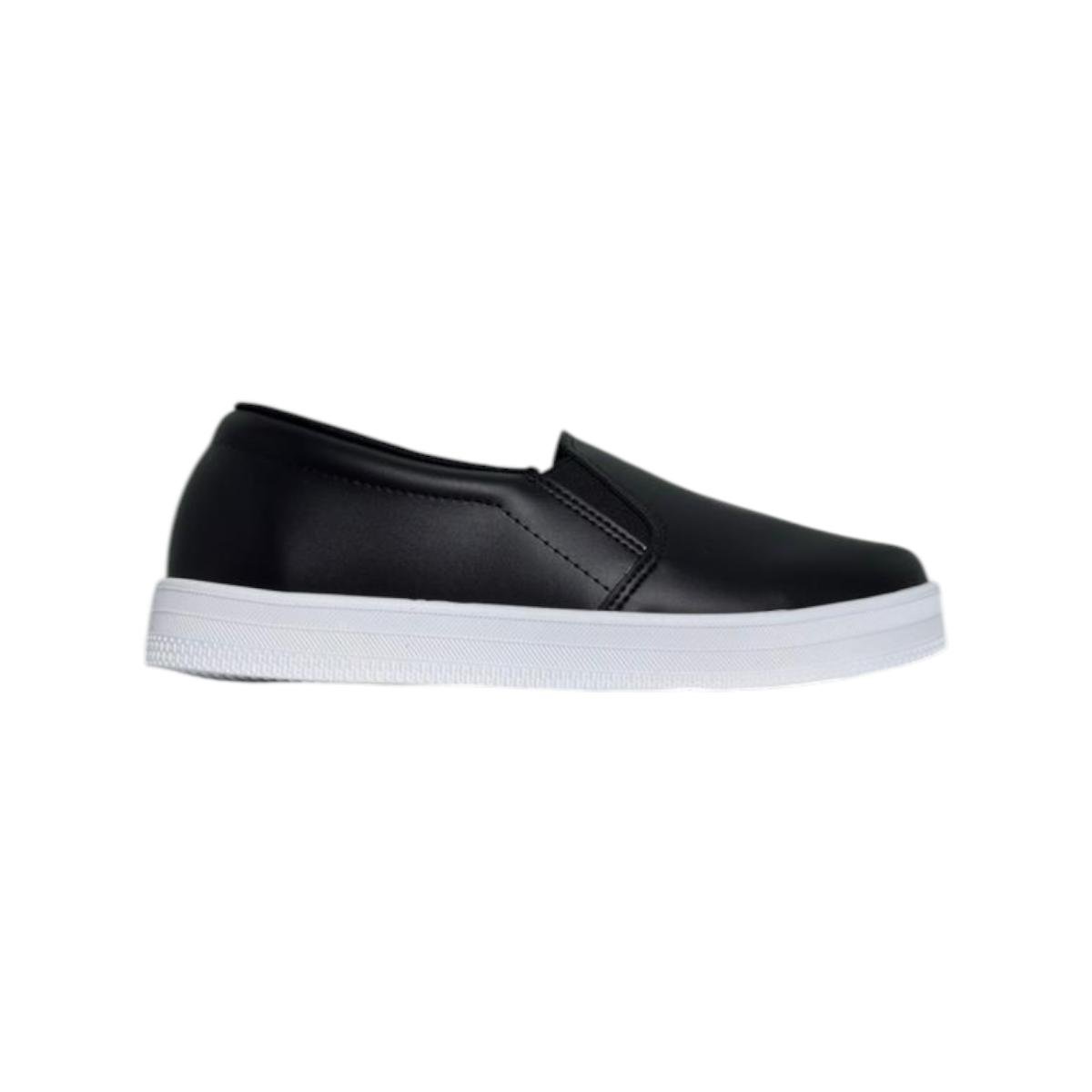 Tênis beira rio slip on calce prático casual dia a dia feminino Preto 2