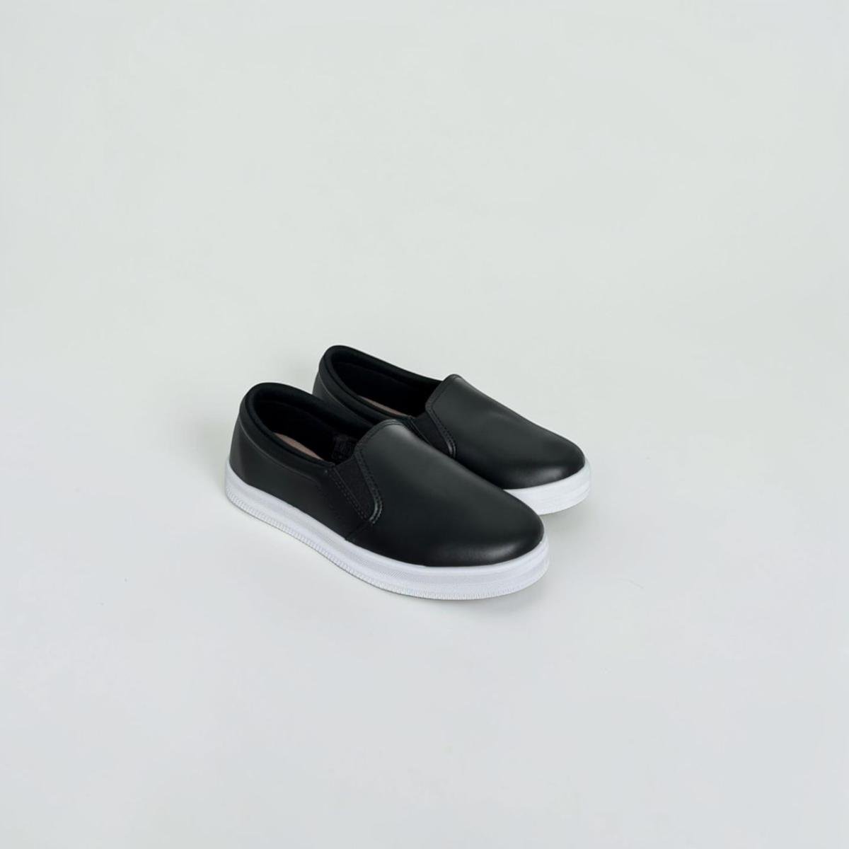 Tênis beira rio slip on calce prático casual dia a dia feminino Preto 5