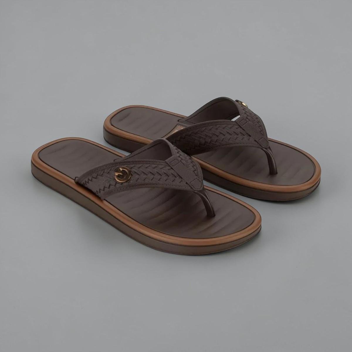 Chinelo Masculino Coimbra II Cartago Dedo Café Marrom 2