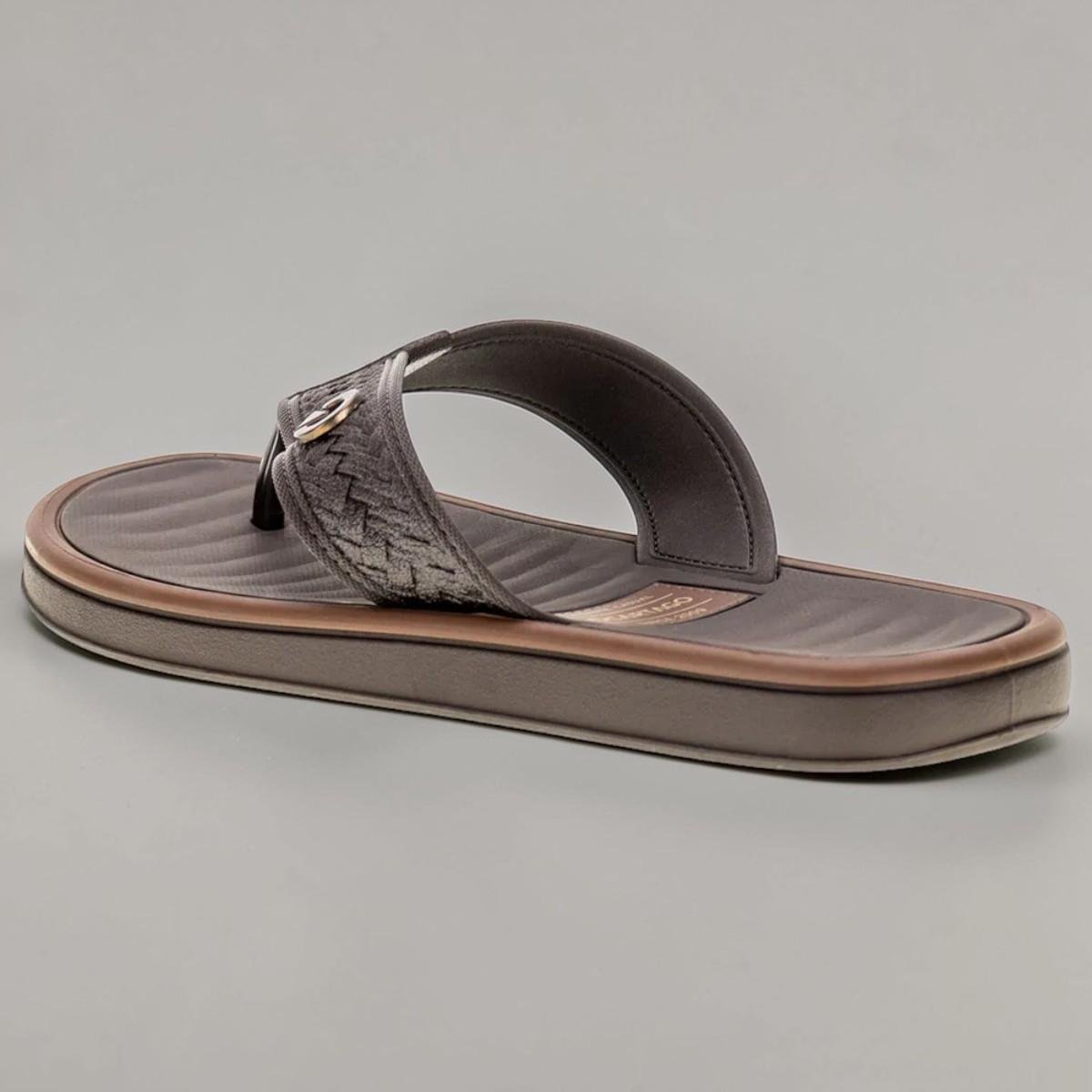 Chinelo Masculino Coimbra II Cartago Dedo Café Marrom 6