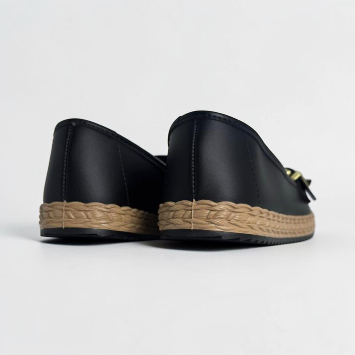Sapato Beira Rio Feminino Casual de Fivéla Preto 3
