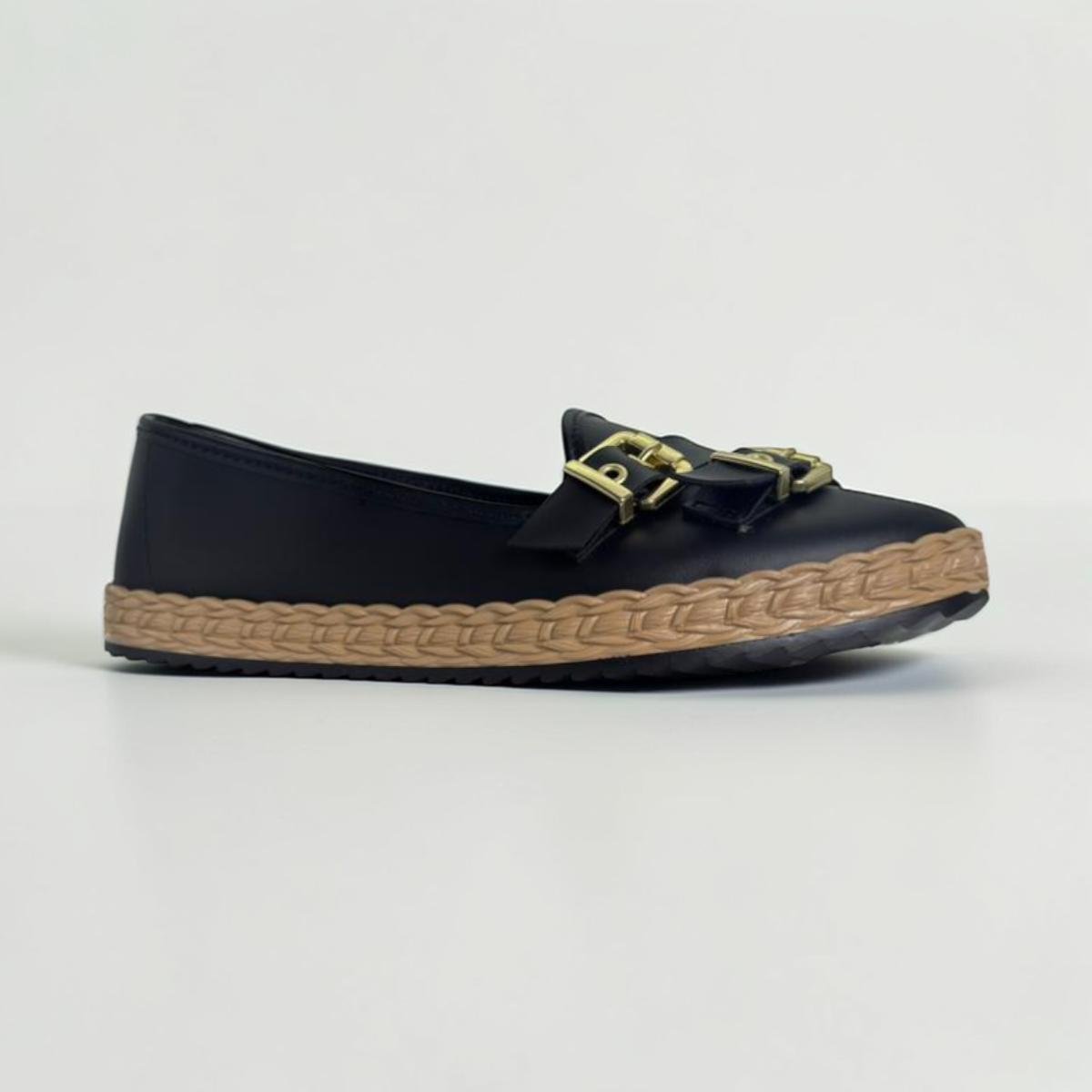 Sapato Beira Rio Feminino Casual de Fivéla Preto 4