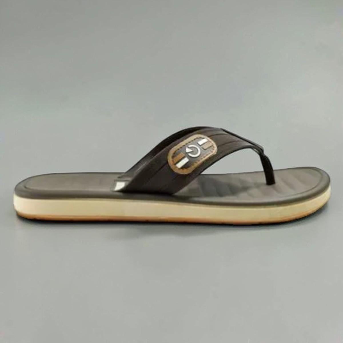 Chinelo Cartago Masculino de Dedo Cinza Paris II Marrom 4